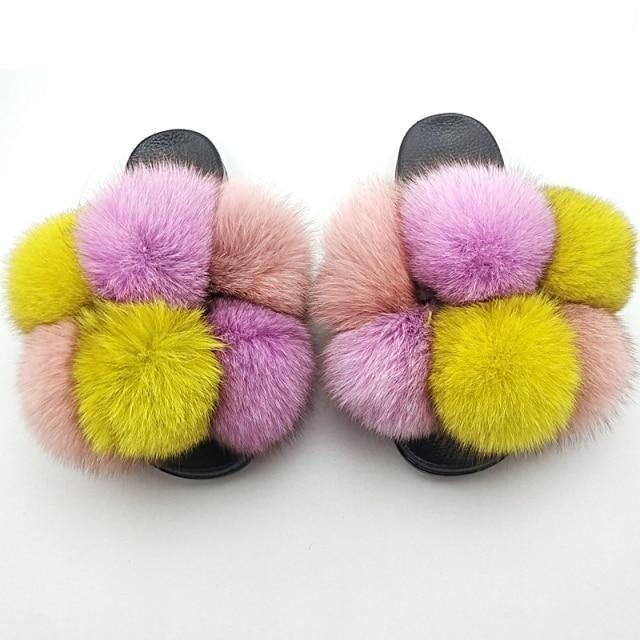 Faux Fur Slide Slippers