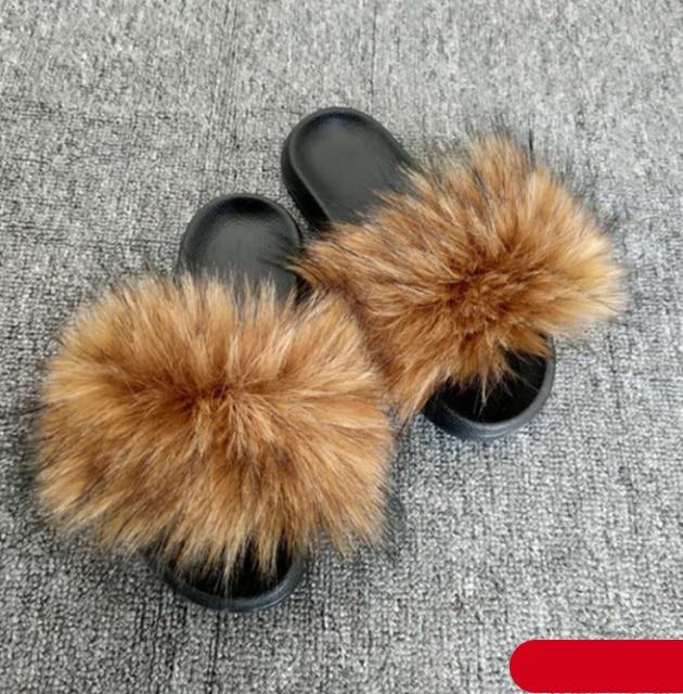 Faux Fur Slide Slippers