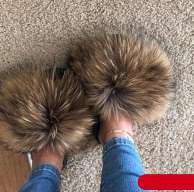 Faux Fur Slide Slippers