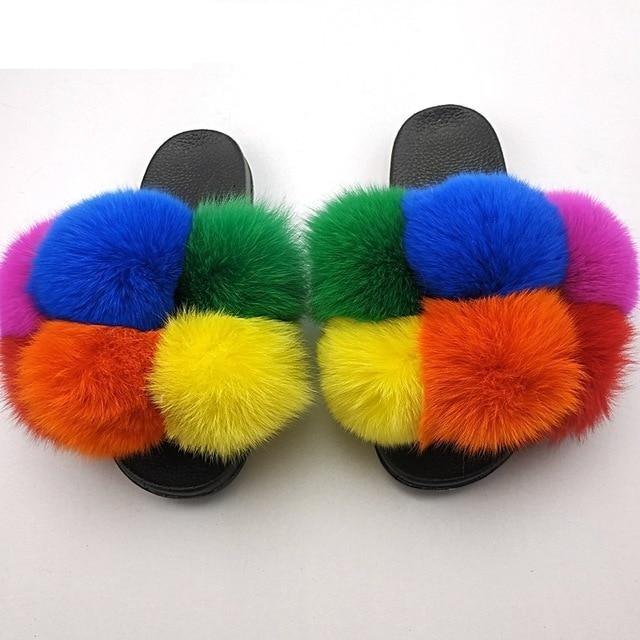 Faux Fur Slide Slippers
