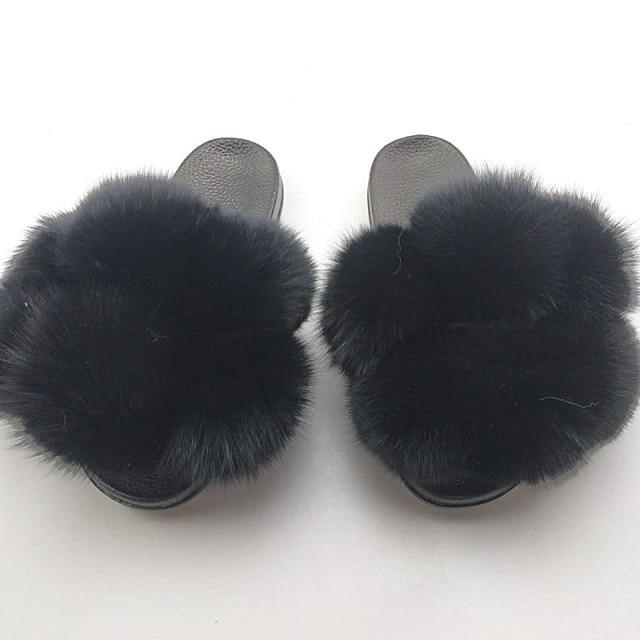 Faux Fur Slide Slippers