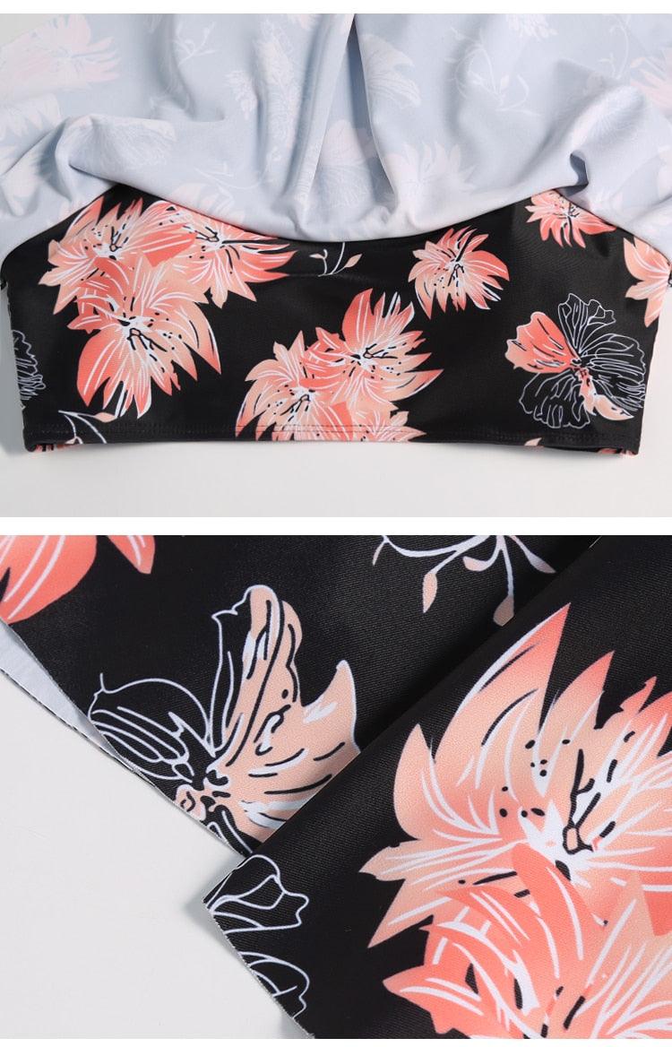 Ruffle Flounce High Waist Bikini — Plus Size