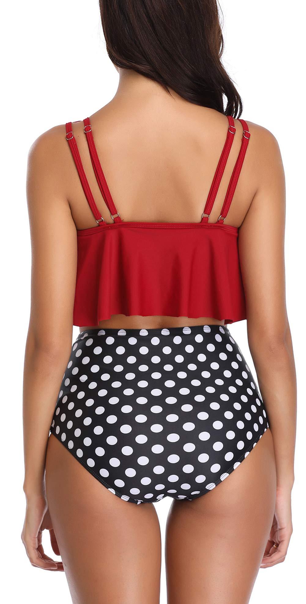 Ruffle Flounce High Waist Bikini — Plus Size