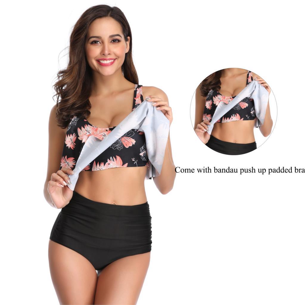 Ruffle Flounce High Waist Bikini — Plus Size