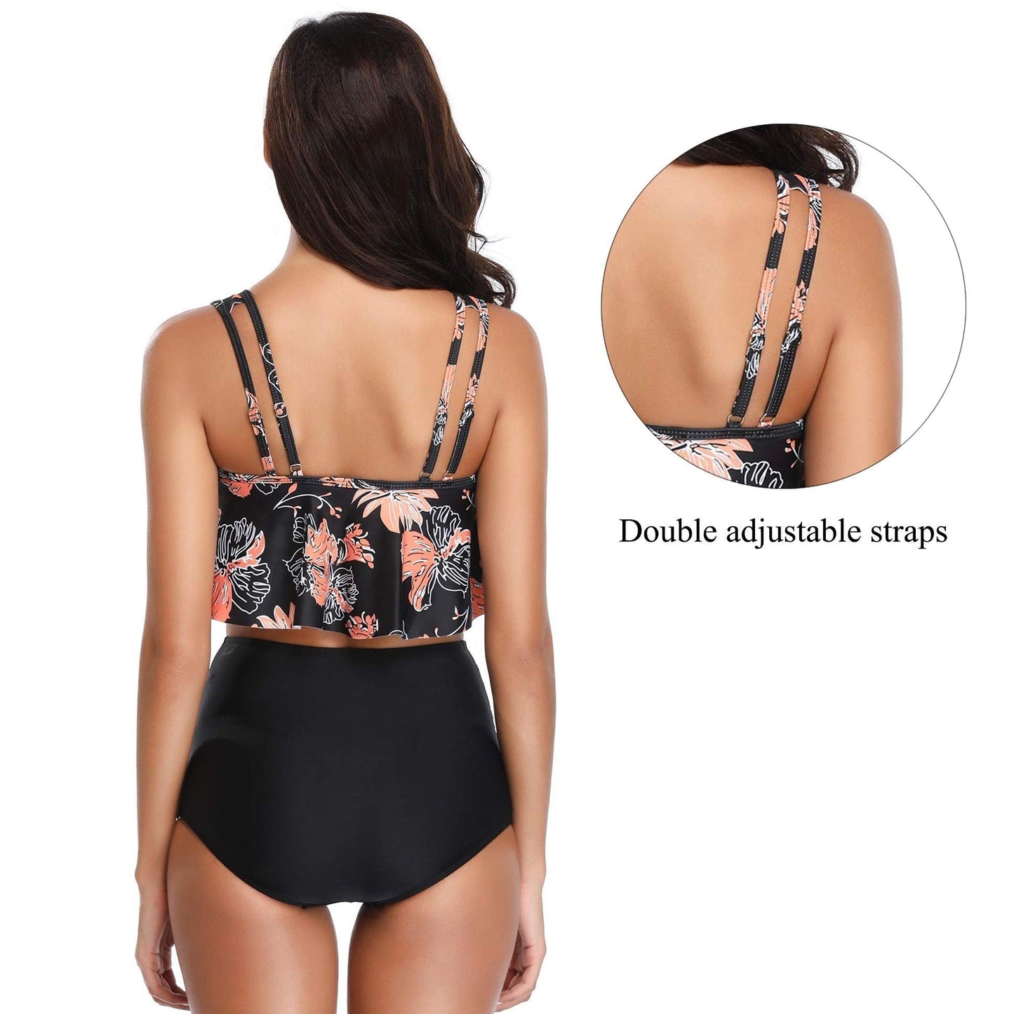Ruffle Flounce High Waist Bikini — Plus Size