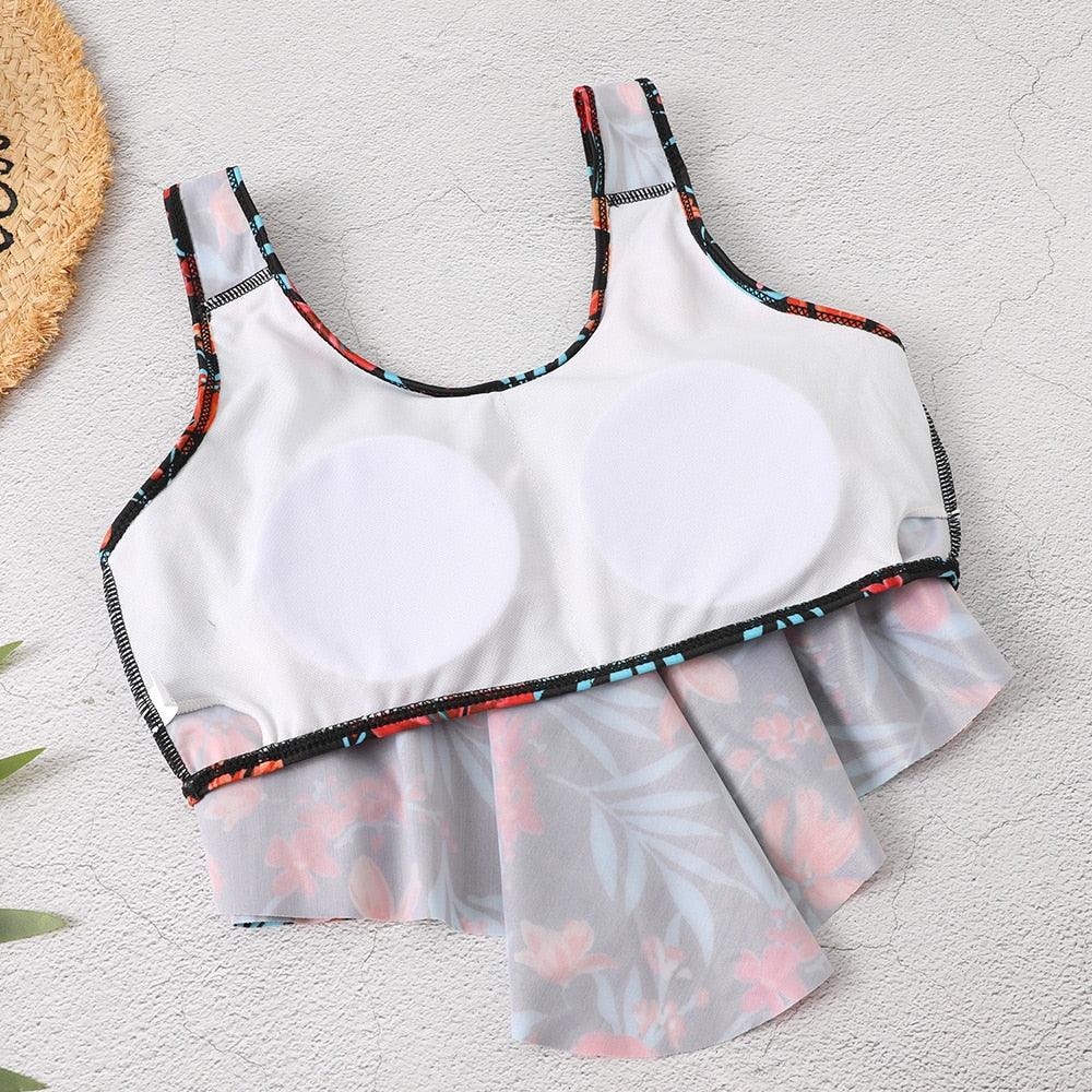 Ruffle Flounce High Waist Bikini — Plus Size