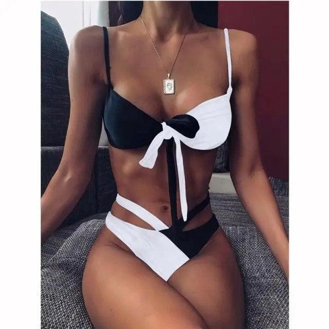 Leopard & Snake Multi-Print High Waist Bikini