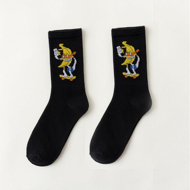 Y2K Graphic Crew Socks