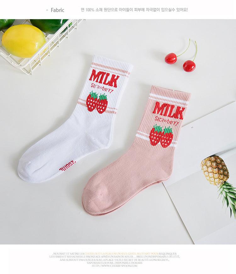 Y2K Graphic Crew Socks