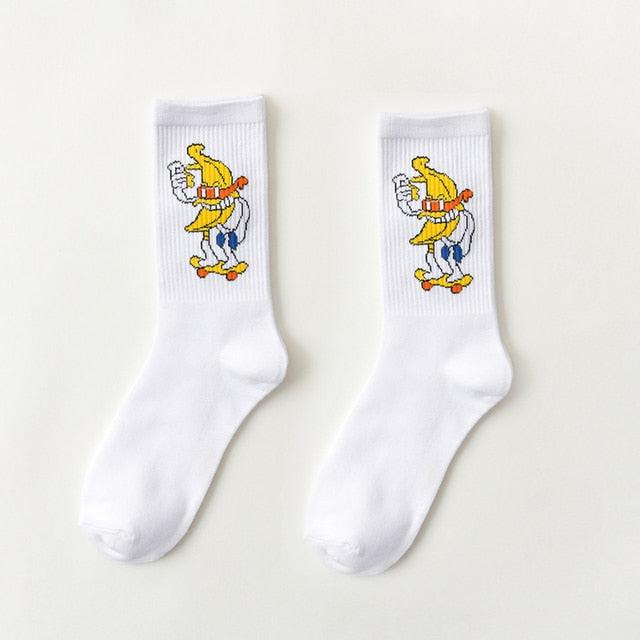 Y2K Graphic Crew Socks