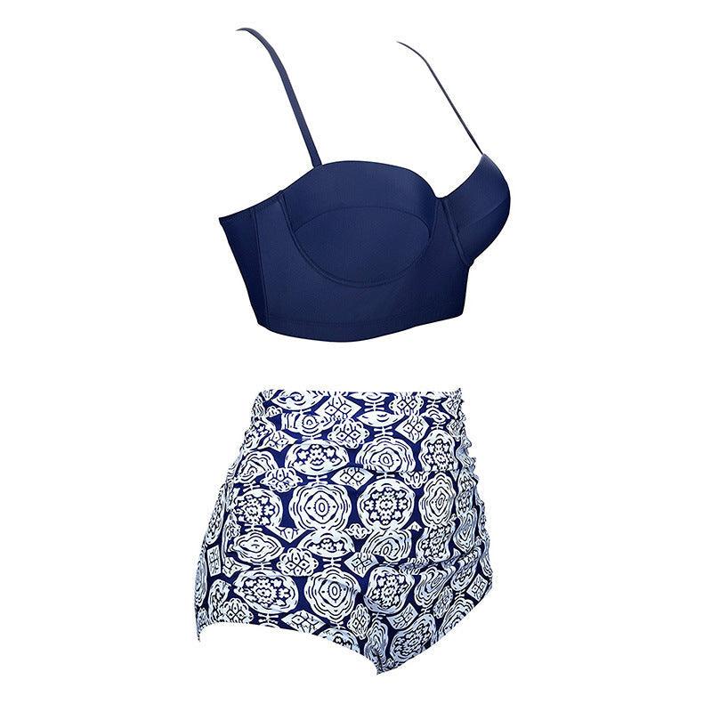 Vintage Polka Dot Push-Up High Waist Bikini