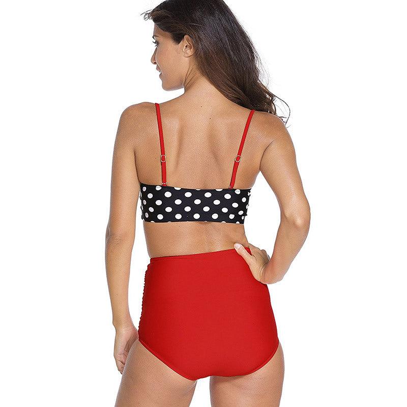 Vintage Polka Dot Push-Up High Waist Bikini