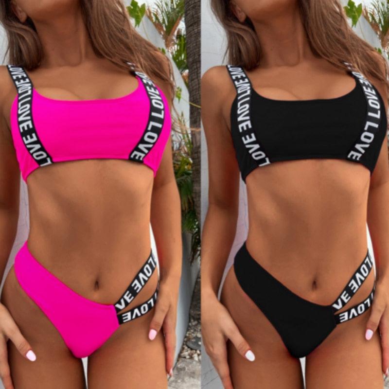 LOVE Tape Bikini Set